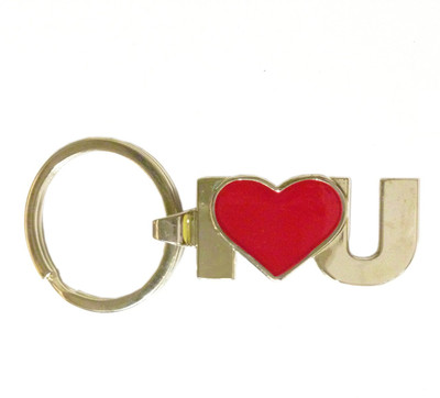 

Tech Fashion I Love You U Red Heart Gift for LoveOnes Locking Key Chain(Red)