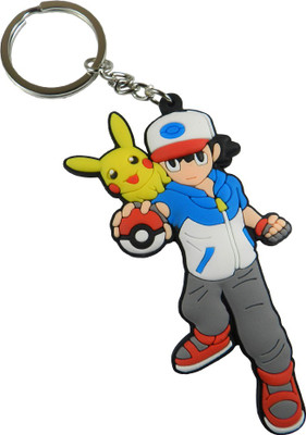 

Techpro Doublesided Pokemon Ash with Pikachu and Pokeball Key Chain(Multicolor)