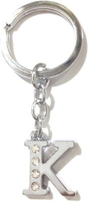 Tech Fashion Alphabet K Locking Key Chain(Silver)