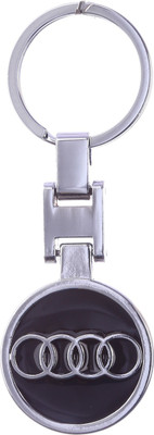 

Confident KYCN94 Metal AUDI Car Logo Black Key Chain(Black, Silver)
