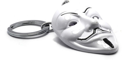 

Zeroza V for Vendetta Anonymous Mask ML108 Key Chain(White)
