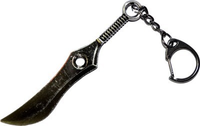 

Pin to Pen Metal Thick Sword Keychain Locking Key Chain(Black)