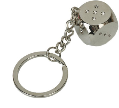 Anishop Single Dice Key Chain(Silver)