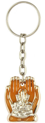 

CTW Lord Ganesha In Hand Keychain Key Chain(Orange)