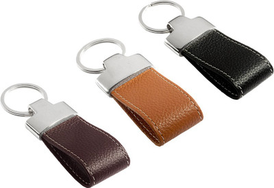 

Hidepark Set Of 3 Luxurious Leather Stylish Keychains Key Chain