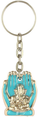 

CTW Lord Ganesha In Hand Keychain Key Chain(Blue)