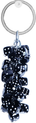 

Tech Fashion Black Colour Plastic Dice Locking Key Chain(Black)