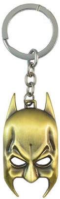 

Optimus traders Superhero Batman face mask 3D Logo Metal Key Chain(Gold)