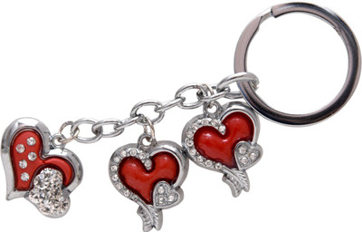 

Dealfinity 3 Studded Hearts DKYCN1644 Key Chain(Multicolor)