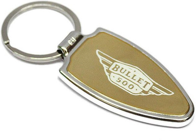 

Aura Royal Enfield Bullet 500 Bike Metal Key Chain(Gold)