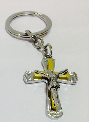 Aura Spiritual Holy Cross Key Chain(Gold, Silver) available at flipkart for Rs.169