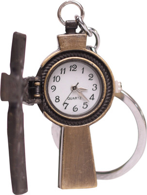 

Oyedeal Cross with Pocket Clock Key Chain(Brown)