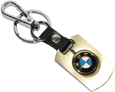 Aura Bmw Cars Detachable Logi Full Metal Imported Locking Key Chain(Gold)