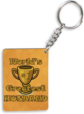 

Tied Ribbons World's Greatest Husband Wooden Key Chain(Multicolor)