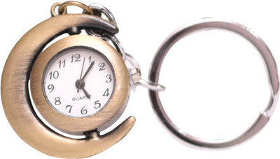

Oyedeal Designer Half moon shape with Pocket Clock Key Chain(Brown)