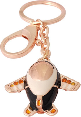 

Super Drool Embellished Lil Aeroplane Key Chain(Gold)