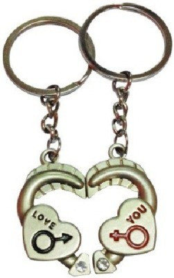 U R God Love You Heart Key Chain(Silver)