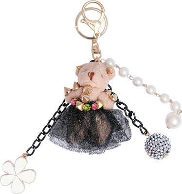 

Super Drool Crystal Black Bunny Locking Key Chain(Black)