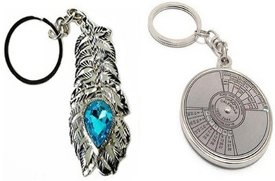 

Homeproducts4u Omg & Calender Compass Key Chain Combo Of 2 Key Chain(Blue, Silver)
