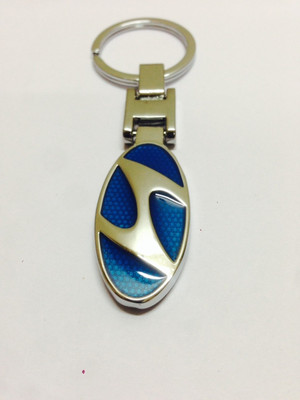 

Aura Hyundai Cars Metal Key Chain(Silver, Blue)