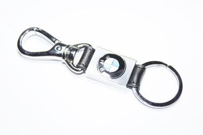 

Aura BMW Stylish Metal & Leather Key Chain(Silver)