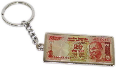 

Aura Imported 20 Rupee Note Metal Key Chain(Multicolor)