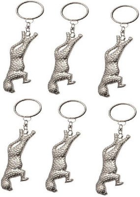 

Ezone Cheetah Pack of 6 Key Chain(Silver)