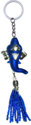 

Tech Fashion Keychain Ganesh Ganpati Stunning Indigo Blue Silver मोती के झुमके Keyring TF-379 Locking Key Chain(Blue, Silver)