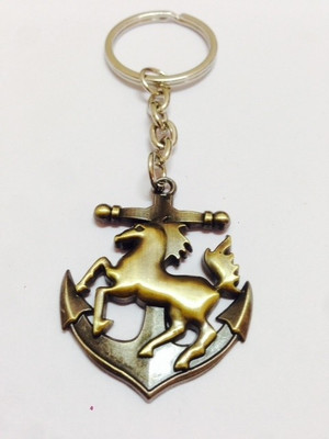 

Aura Unique Horse & Anchor Key Chain(Gold)