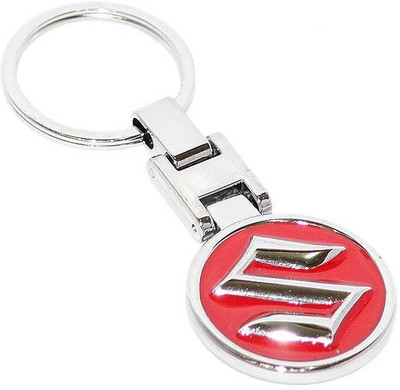 

Aura Maruti Suzuki Full Metal Double Sided Imported Key Chain(Red, Silver)