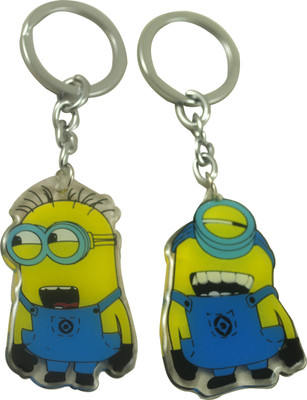 

Forty Creek Pair of minions plastic Locking Key Chain(Multicolor)
