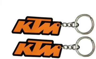 Ezone KTM rubber Pack of 2 Key Chain(Multicolor)