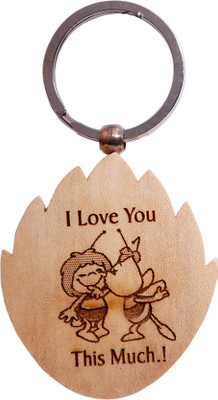 

Oyedeal Express Love KYCN355 Wooden Engraved Key Chain(Brown)