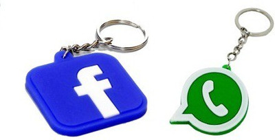 

Chainz Facebook and Whatsapp Silicon Key Chain(Multicolor)