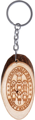 

Oyedeal Friendship Day Wooden Tree Slice Key Chain(Multicolor)