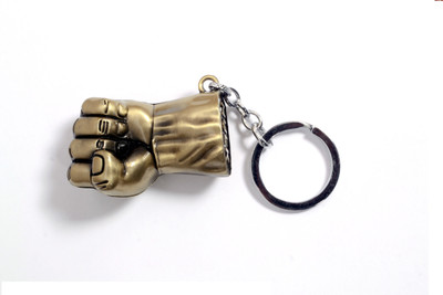 

Crystal leaves Hulk power hand keychain Key Chain(Silver)