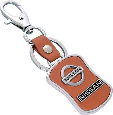 

U R God HQ Nissan Leather & Metal Car Logo Locking Key Chain(Brown)