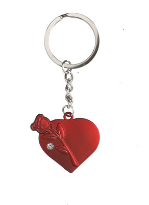 

Techpro Valentines'day Love Red Metal Heart Key Chain(Multicolor)