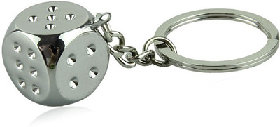 60% OFF on Chainz Lucky Dice Key Chain(Silver)
