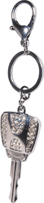 

Oyedeal Studded Key Shape Honda Locking Key Chain(Silver)