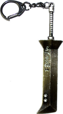 

Pin to Pen Metal Thick Chopper Sword Keychain Locking Key Chain(Black)