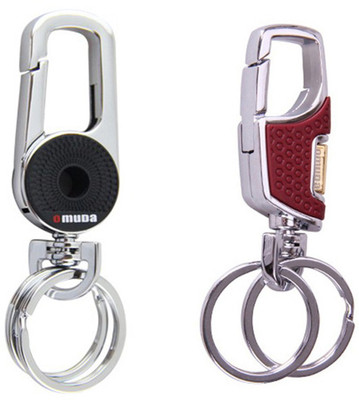 

City Choice Combo of Omuda 3790 Black & 3718 Brown Locking Key Chain(Black, Silver, Maroon)