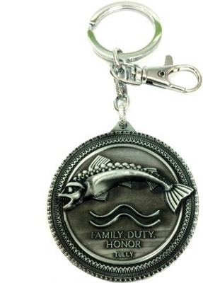 U. R. GOD Game of Thrones Fish Locking Key Chain(Silver)