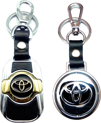 

City Choice New Combo of Toyota Revolving Leather-Metal Hook Locking Key Chain(Multicolor)