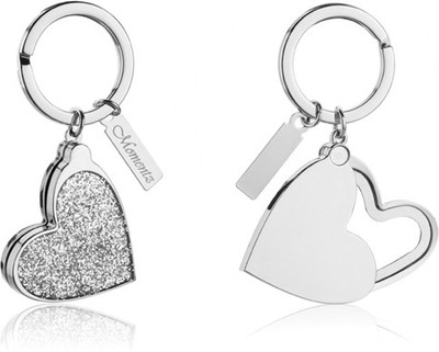 

Momentz Locket Shimmer Heart Key Chain(Silver)