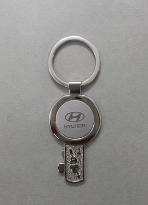 

Oyedeal 02 Hyundai Key Shape Key Chain(Silver)