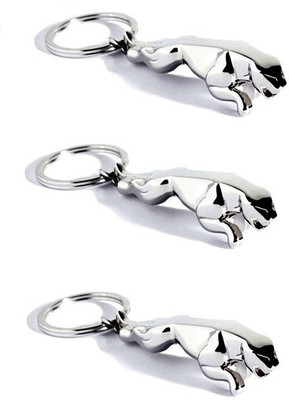 Ezone Jaguar pack of 3 Key Chain(Silver)