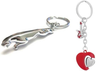 

Rashi Traders Jaguar + Heart Gitar Key Chain(Silver)