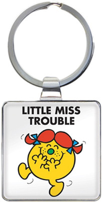 

That Company called If LITTLE MISS TROUBLE KEYRING Key Chain(White)