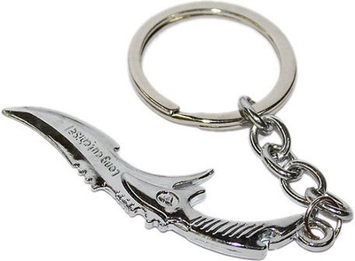 

Aura Imported Khanjar Dagger Metal Locking Key Chain(Silver)